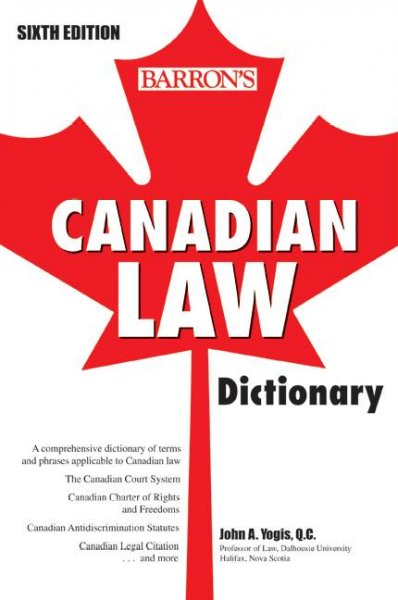 Canadian law dictionary / John A. Yogis, Catherine Cotter.